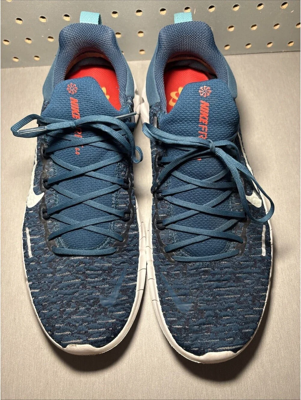 Nike Free Run 5.0 RN Running Shoes Mens Sz 9.5 Blue Comfort Lightweight Sneakers